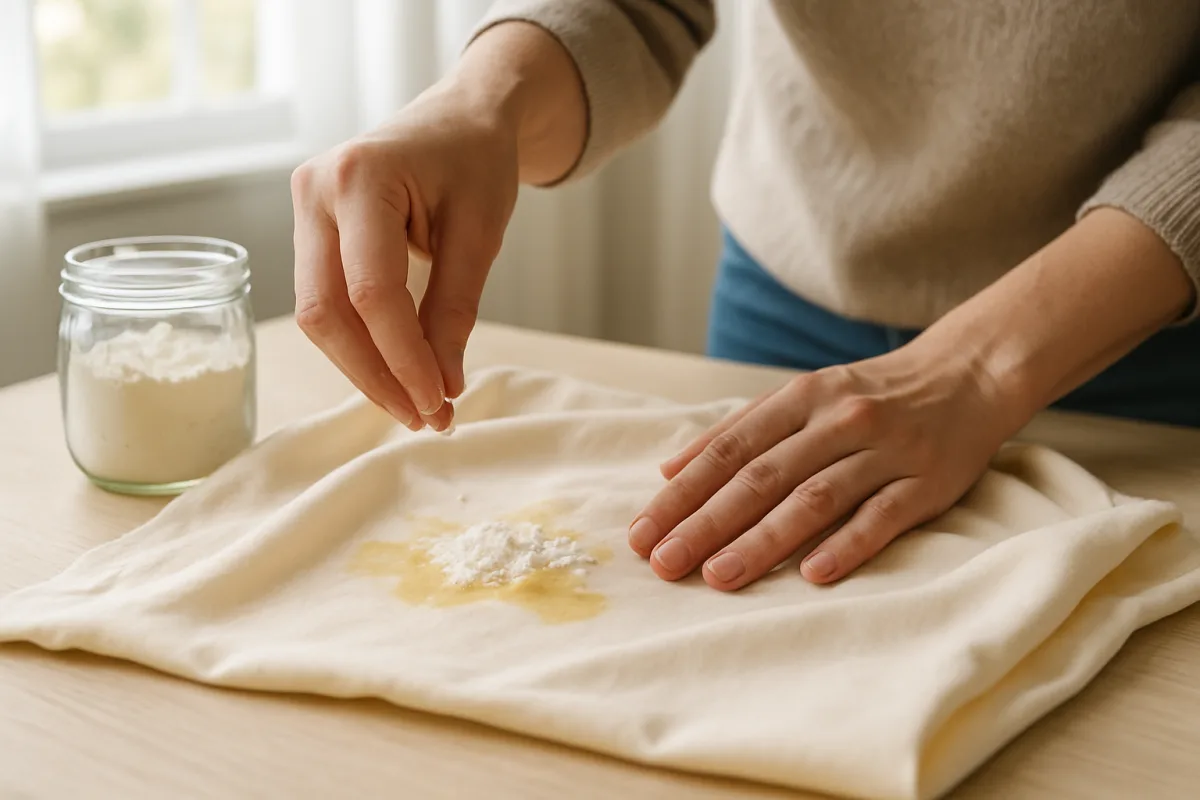 Rimedi per togliere macchie di olio su tessuti delicati